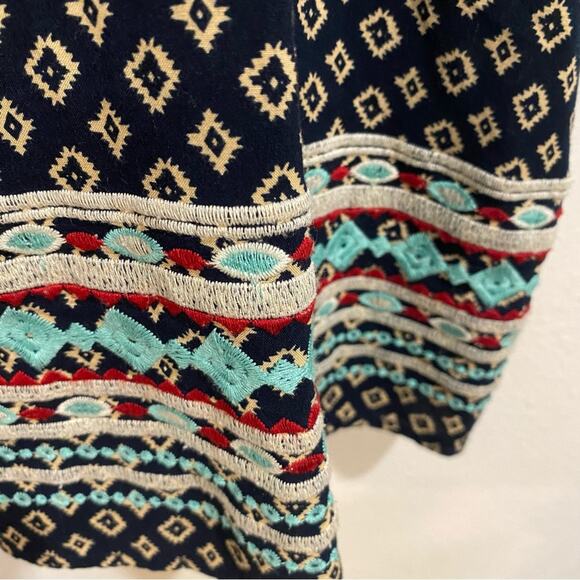 THML Navy Embroidered Faye Sleeveless Racerback  Mini Shift Dress Sz XXL - Picture 8 of 12